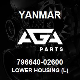 796640-02600 Yanmar lower housing (l) | AGA Parts