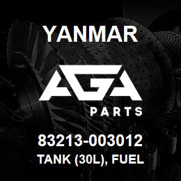 83213-003012 Yanmar TANK (30L), FUEL | AGA Parts