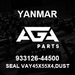 933126-44500 Yanmar SEAL VAY45X55X4,DUST | AGA Parts