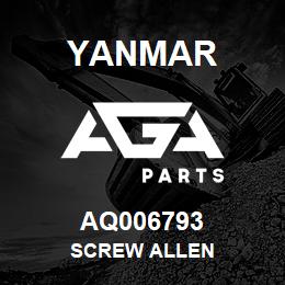 AQ006793 Yanmar SCREW ALLEN | AGA Parts