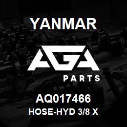 AQ017466 Yanmar HOSE-HYD 3/8 X | AGA Parts