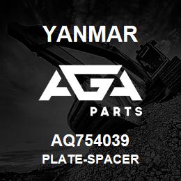 AQ754039 Yanmar PLATE-SPACER | AGA Parts