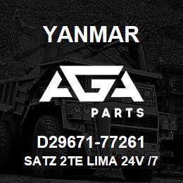 D29671-77261 Yanmar Satz 2te Lima 24V /75A 4JH4-(H)TE | AGA Parts