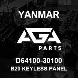 D64100-30100 Yanmar B20 keyless panel | AGA Parts