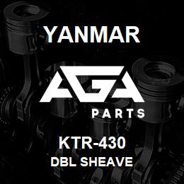 KTR-430 Yanmar DBL SHEAVE | AGA Parts