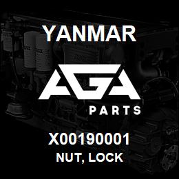 X00190001 Yanmar NUT, LOCK | AGA Parts