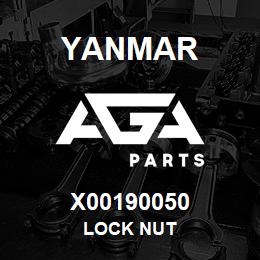 X00190050 Yanmar LOCK NUT | AGA Parts