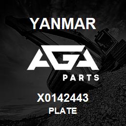 X0142443 Yanmar PLATE | AGA Parts