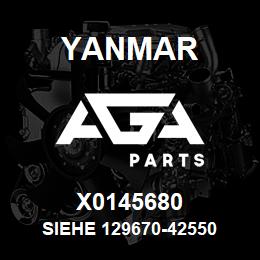 X0145680 Yanmar siehe 129670-42550 | AGA Parts