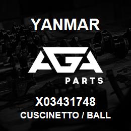 X03431748 Yanmar CUSCINETTO / BALL | AGA Parts