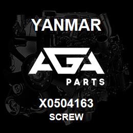 X0504163 Yanmar SCREW | AGA Parts