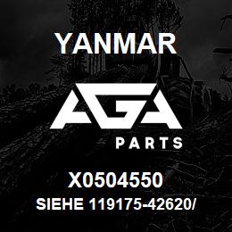 X0504550 Yanmar siehe 119175-42620/ bolt | AGA Parts