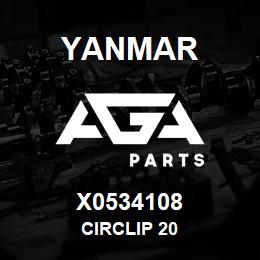 X0534108 Yanmar CIRCLIP 20 | AGA Parts