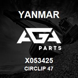 X053425 Yanmar CIRCLIP 47 | AGA Parts