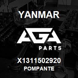 X1311502920 Yanmar POMPANTE | AGA Parts