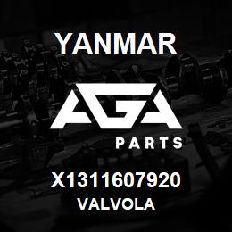 X1311607920 Yanmar VALVOLA | AGA Parts