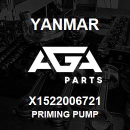 X1522006721 Yanmar PRIMING PUMP | AGA Parts