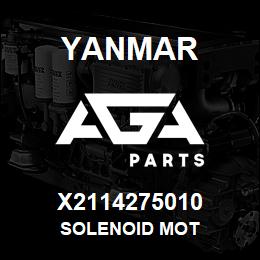 X2114275010 Yanmar SOLENOID MOT | AGA Parts