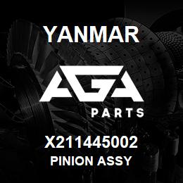 X211445002 Yanmar PINION ASSY | AGA Parts