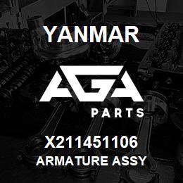 X211451106 Yanmar ARMATURE ASSY | AGA Parts