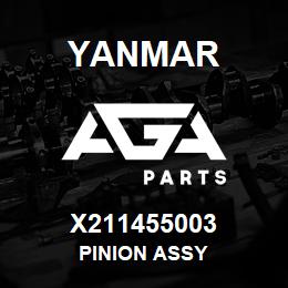 X211455003 Yanmar PINION ASSY | AGA Parts