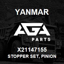 X21147155 Yanmar STOPPER SET, PINION | AGA Parts