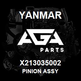 X213035002 Yanmar PINION ASSY | AGA Parts