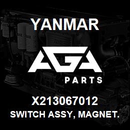 X213067012 Yanmar switch assy, magnet. | AGA Parts