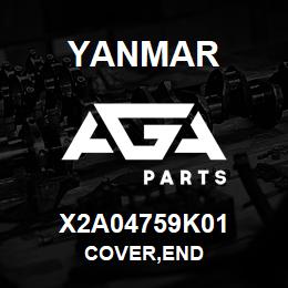 X2A04759K01 Yanmar COVER,END | AGA Parts