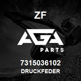 7315036102 ZF DRUCKFEDER | AGA Parts