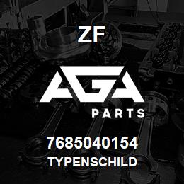 7685040154 ZF TYPENSCHILD | AGA Parts