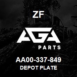 AA00-337-849 ZF DEPOT PLATE | AGA Parts