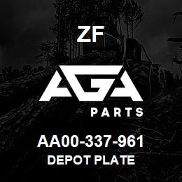 AA00-337-961 ZF DEPOT PLATE | AGA Parts