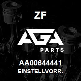 AA00644441 ZF EINSTELLVORR. | AGA Parts